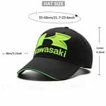 Kawasaki Hat Embroidered Baseball Cap No 01 Fast Racing Supreme Black 6 Kawasaki Hat Embroidered Baseball Cap Racing Premium Black