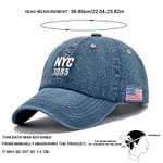 USA NYC Baseball Cap Denim Embroidery Premium Hat 3 USA NYC Baseball Cap Denim Embroidery Premium Hat