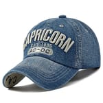 No 1 USA CAPRICORN Baseball Cap Denim Embroidery Premium Hat 1 USA CAPRICORN Baseball Cap Denim Embroidery Premium Hat