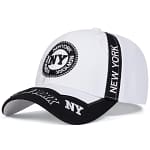 New York Baseball Cap Adjustable Embroidery Hat 9 new york baseball cap white