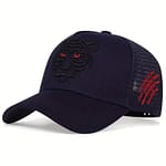 Tiger Head Baseball Cap Adjustable Casual Embroidery Hat 5 tiger head baseball cap navy blue