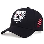 Tiger Head Hat Camouflage Adjustable Casual Embroidery Cap 2 tiger head hat camouflage black white