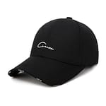 Grace Baseball Cap Embroidered - Summer Hat Wild Black and White 1 Grace Baseball Cap Embroidered – Summer Hat Wild Black