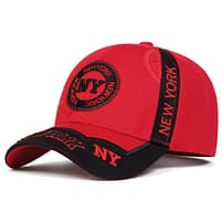 New York Baseball Cap Adjustable Embroidery Hat 7 new york baseball cap wine red