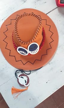 Brown Unisex Wide Brim Cowboy Hat for Cosplay & Casual Wear 9 10