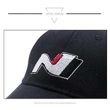 Hyundai N Hat Embroidered Baseball Cap - Limited Edition Black Color