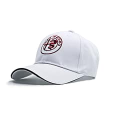 Alfa Romeo Hat, Alfa Romeo Baseball Cap - White Color Limited Edition 1 Alfa Romeo Baseball Cap 2022 Cotton Embroidery Adjustable White Premium Look 01