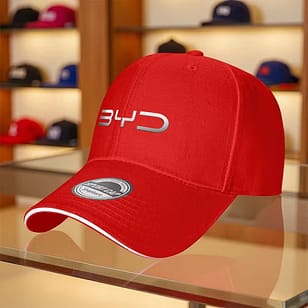 BYD Baseball Cap BYD Logo Hat No 01 Premium Quality Limited Edition 3 BYD Hat Red Color