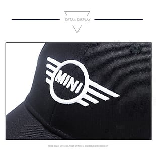 Exclusive Mini Cooper Hat Pristine White - Limited Edition 4 Mini Cooper Cap 2022 Cotton Embroidery Adjustable Black Premium Look Details 03