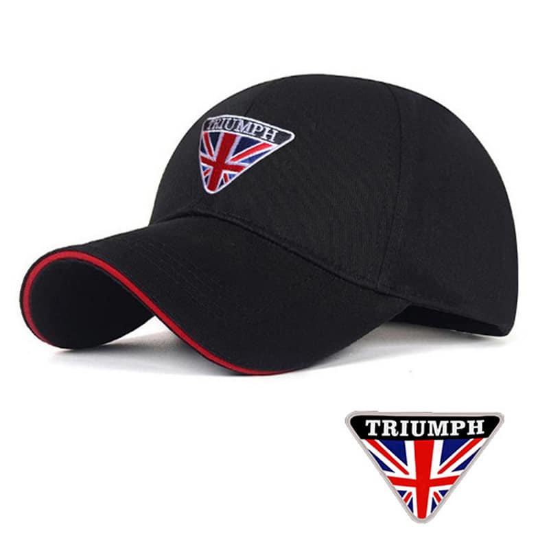 Home 11 Triumph Bonneville 3D Embroidery Cotton Baseball Cap 2023 Adjustable Black Premium Look 01