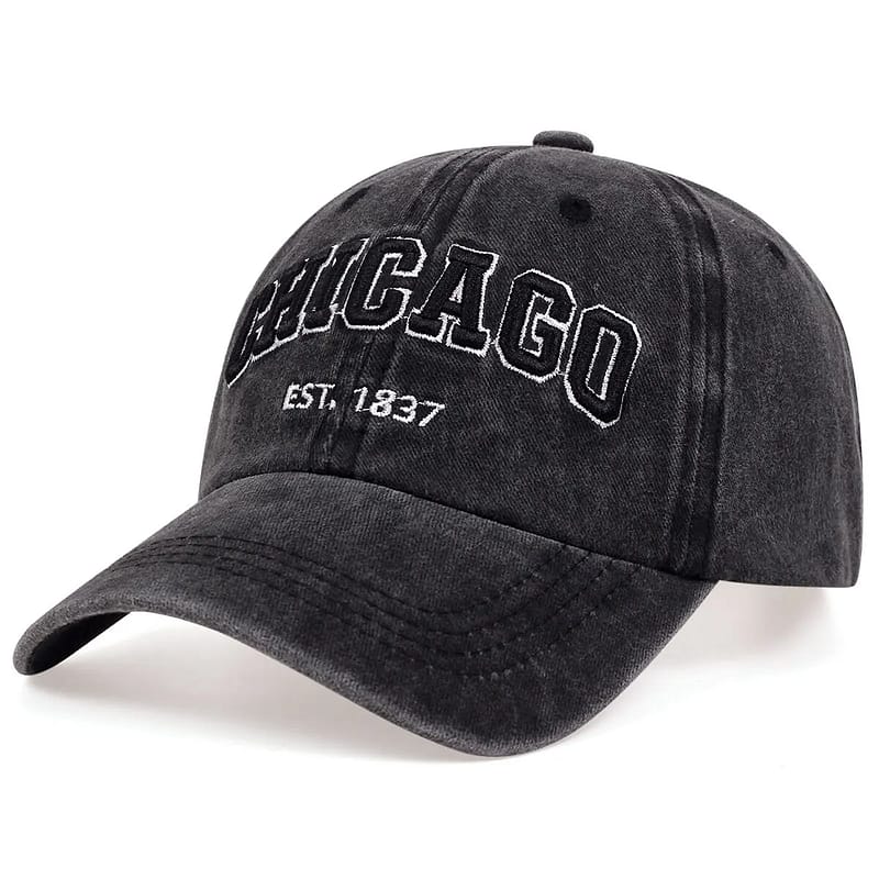 Chicago Baseball Cap – Limited Edition Embroidered Snapback USA Hat, Premium Adjustable Fit