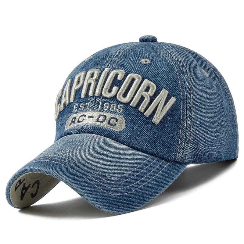 USA CAPRICORN Baseball Cap Denim Embroidery Premium Hat