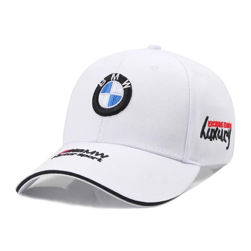 Home 64 BMW Baseball Cap BMW Logo Hat Embroidered White Color