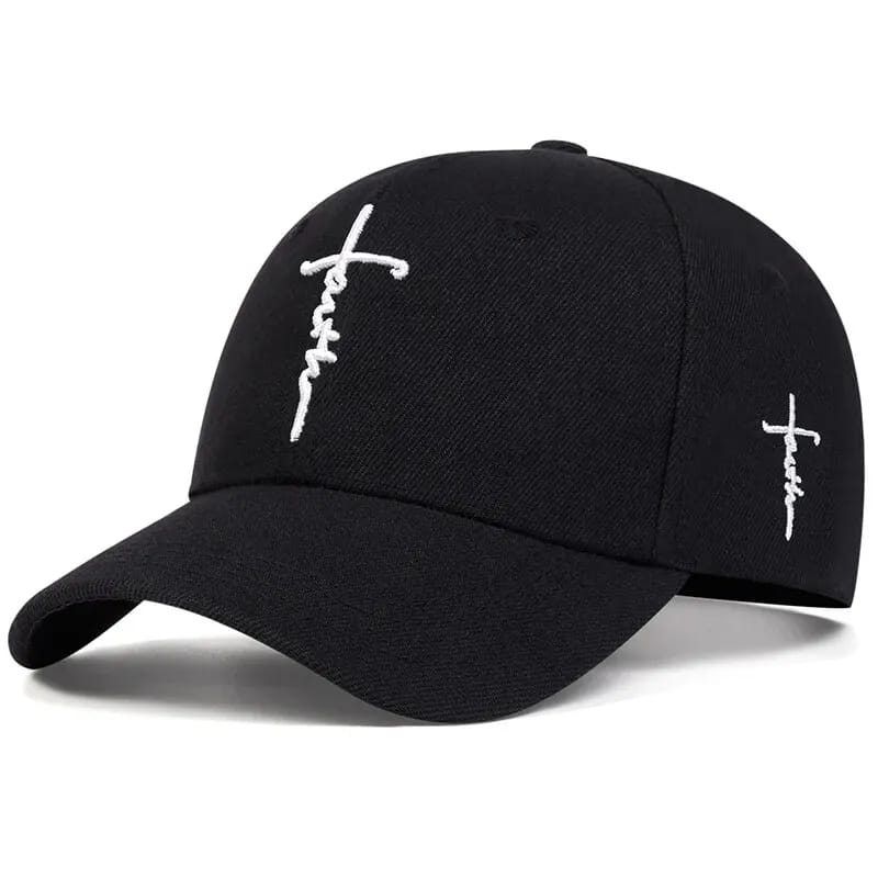 Faith Cross Embroidered Cotton Baseball Cap
