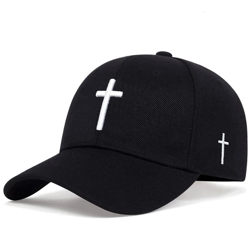 Christian Cross Hat Embroidered Cotton Baseball Cap
