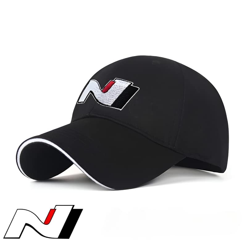 Hyundai N Hat Embroidered Baseball Cap - Limited Edition Black Color