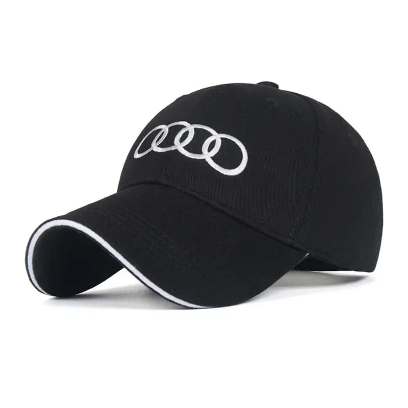 Home 63 audi embroidered baseball cap black front view