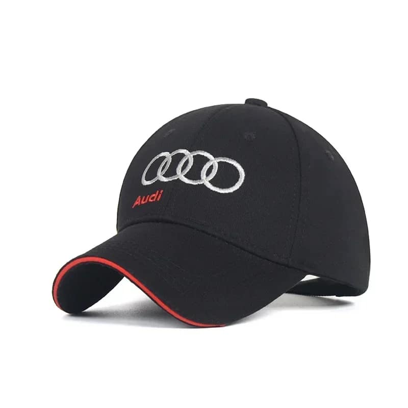 Home 58 audi hat embroidered black color front view