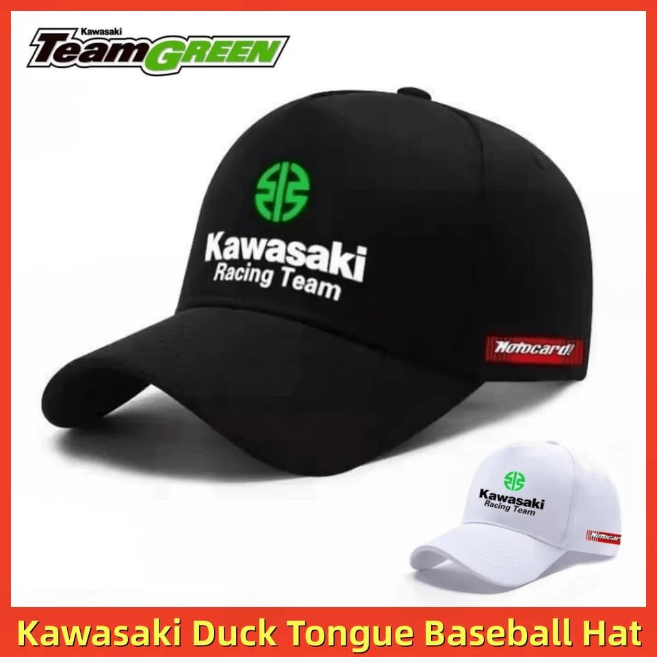 Kawasaki Baseball Cap Motorcycle Racing Duck Tongue Hat Kawasaki Baseball Cap Motorcycle Racing Duck Tongue Hat