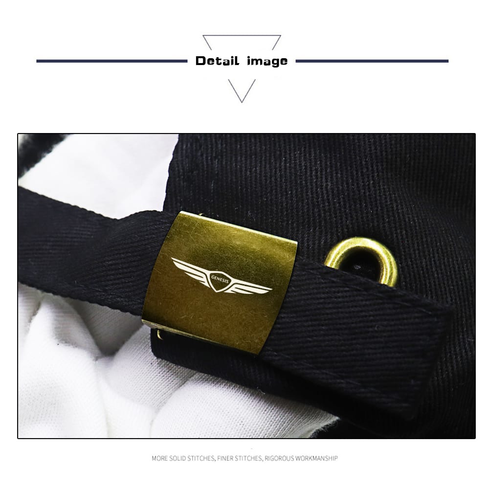 GENESIS Cap Cotton Embroidery Adjustable Premium - Black Color