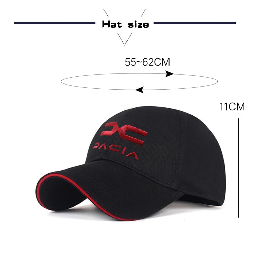 Dacia Car Baseball Cap Cotton Embroidery Adjustable Premium - Black Color
