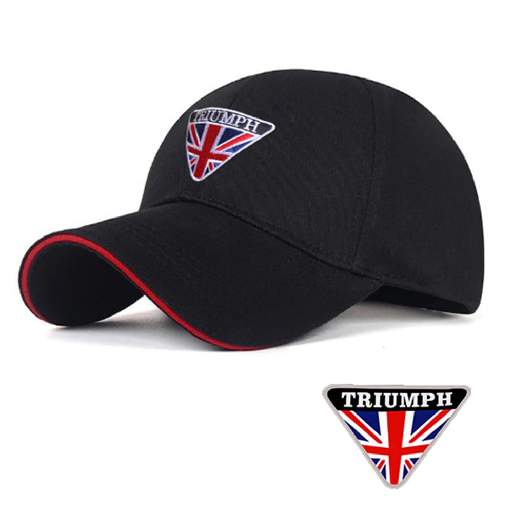 Triumph Bonneville Car Baseball Cap Cotton Embroidery Adjustable Premium - Black Color