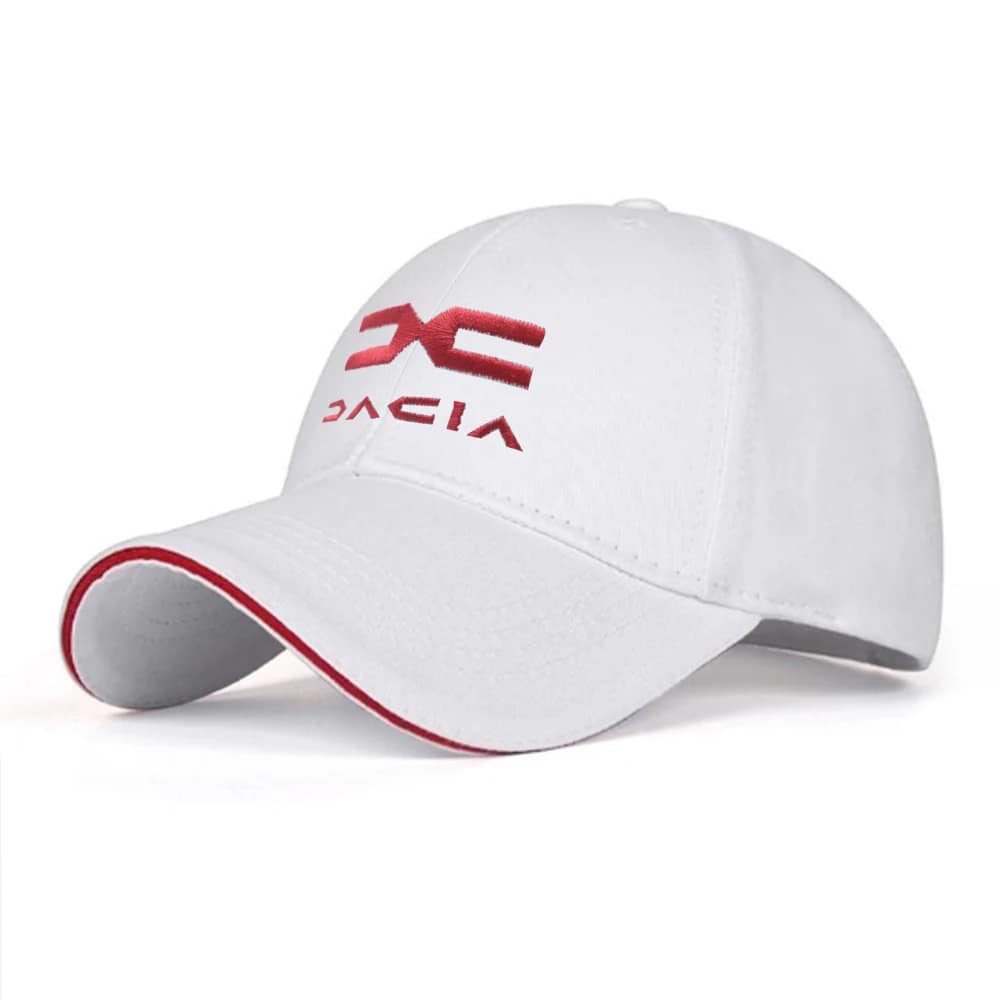 Dacia Hat Cotton Embroidery Adjustable Premium - White Color