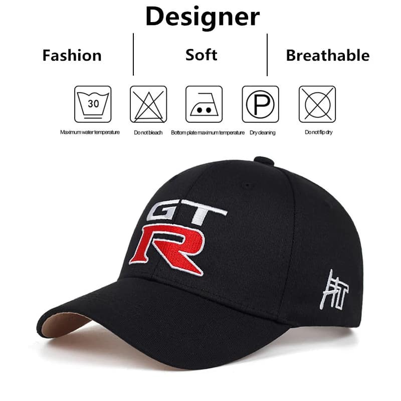 GTR Hat Embroidered Adjustable Premium - Black Color