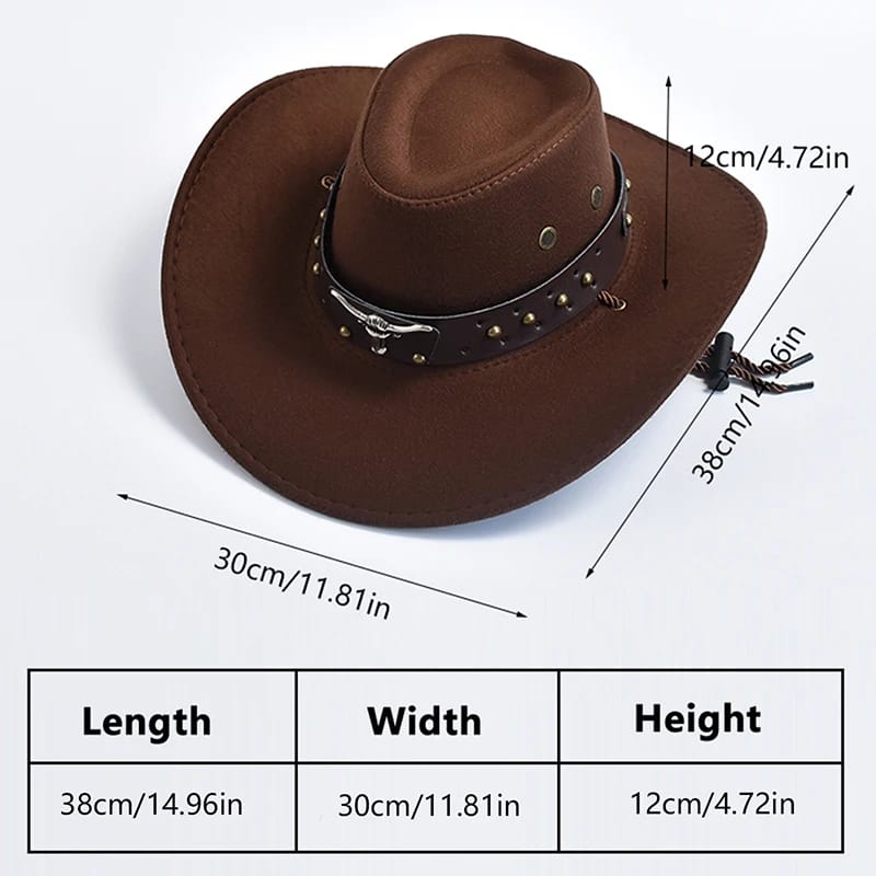Artificial Suede Western Cowboy Hat