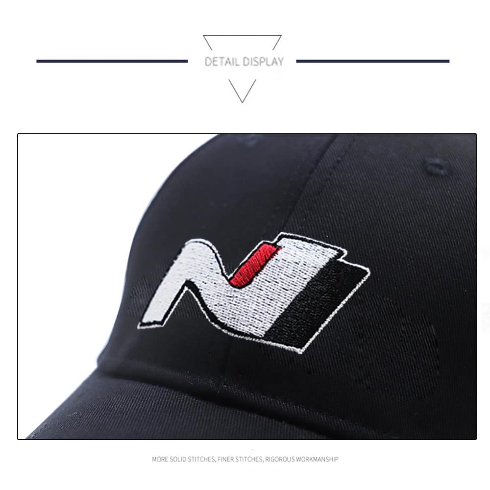 Hyundai N Hat - White - Premium Embroidery