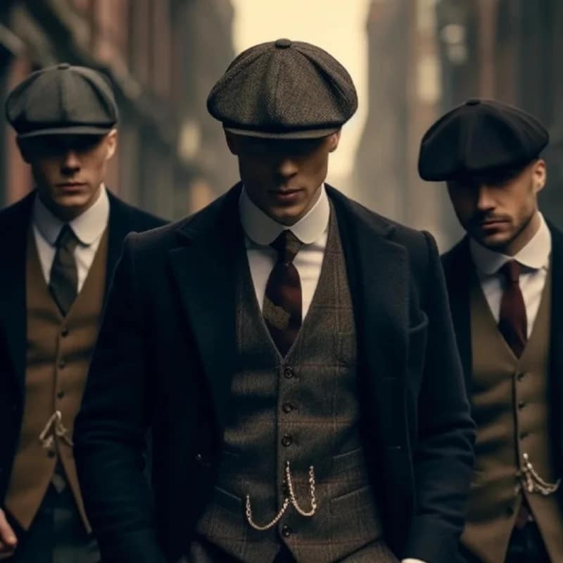 Peaky Blinders Hat British Style - Ireland Flat Octagonal Flat Cap 8 Peaky Blinders Hat side view vintage British flat cap