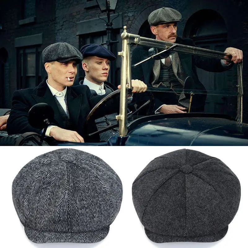 Peaky Blinders Hat British Style - Ireland Flat Octagonal Flat Cap 10 Peaky Blinders Hat back view octagonal flat cap