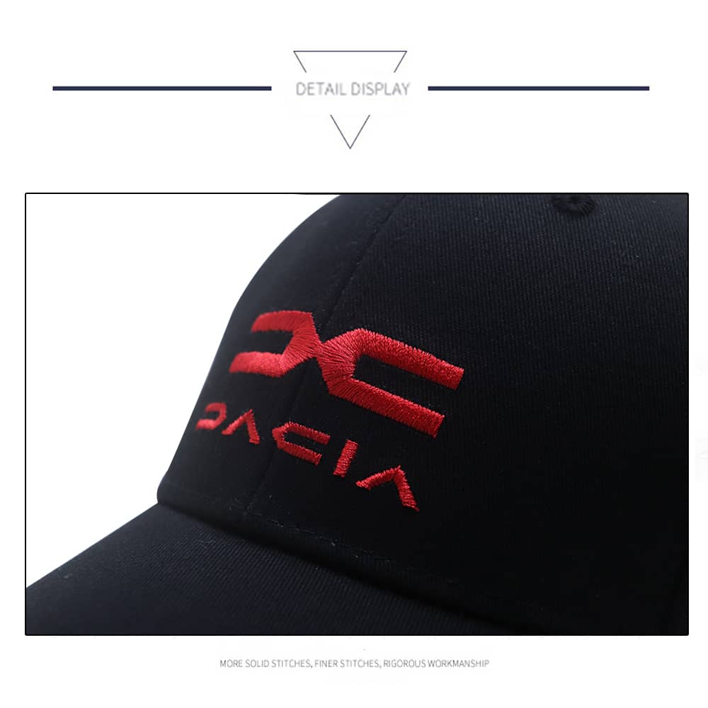 Dacia Car Baseball Cap Cotton Embroidery Adjustable Premium - Black Color