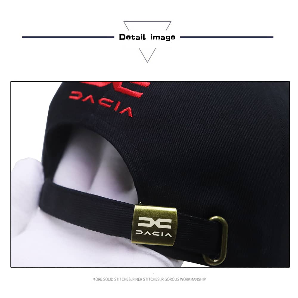 Dacia Baseball Cap Cotton Embroidery Adjustable Premium - Black Color