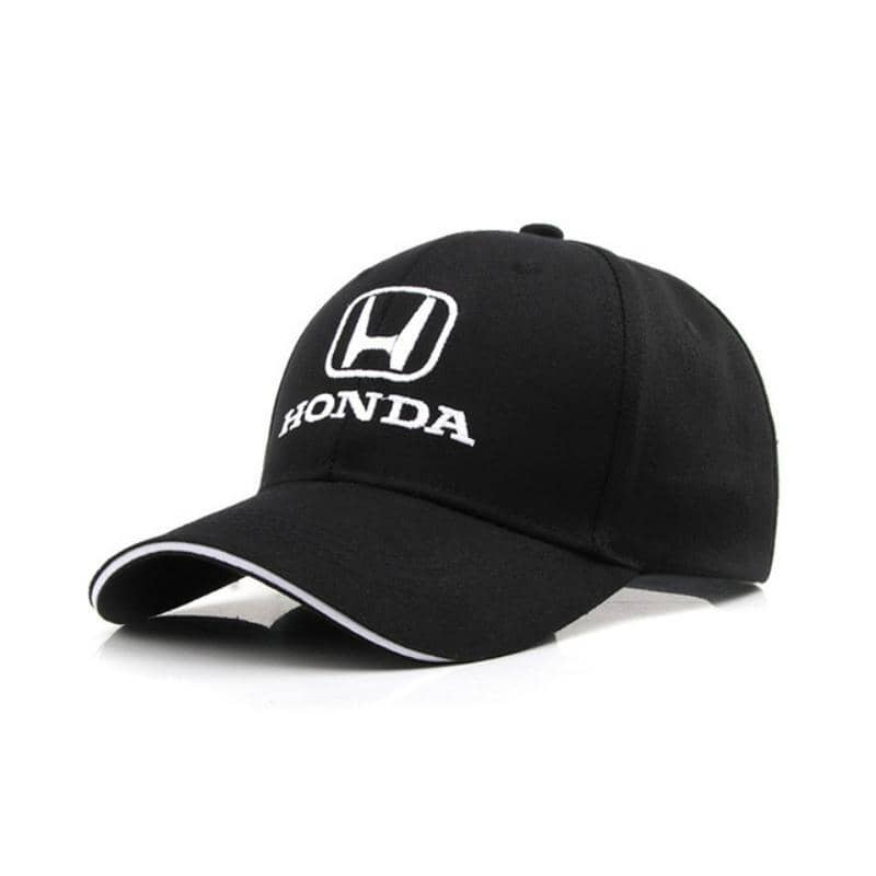 Honda Car Baseball Cap Cotton Embroidery Adjustable Premium - Black Color