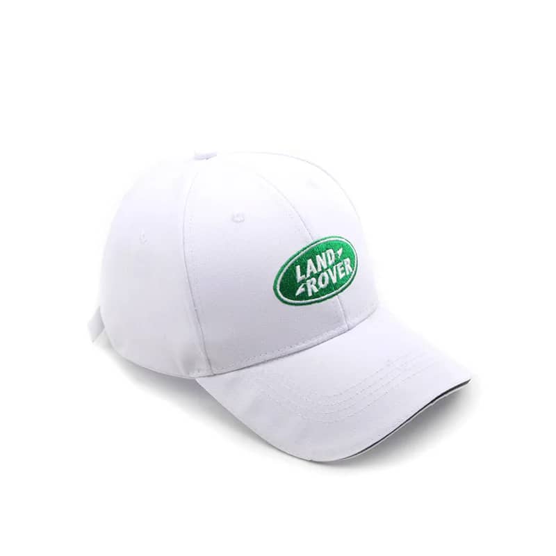 Land Rover Baseball Cap Cotton Embroidery Adjustable Premium - White Color