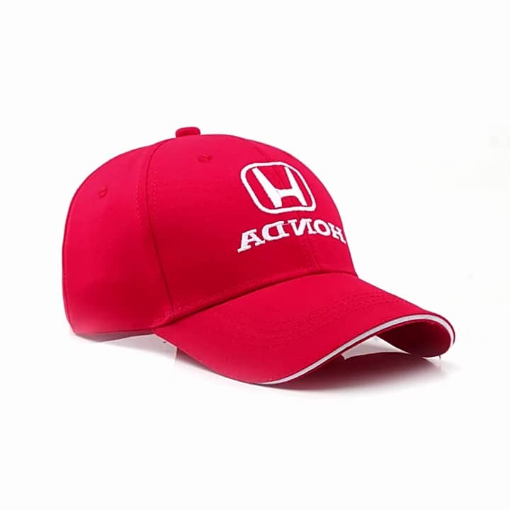 Honda Baseball Cap Cotton Embroidery Adjustable Premium - Red Color