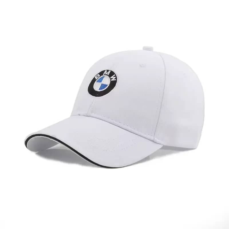 Premium BMW Hat - Embroidered Baseball Cap - White Color