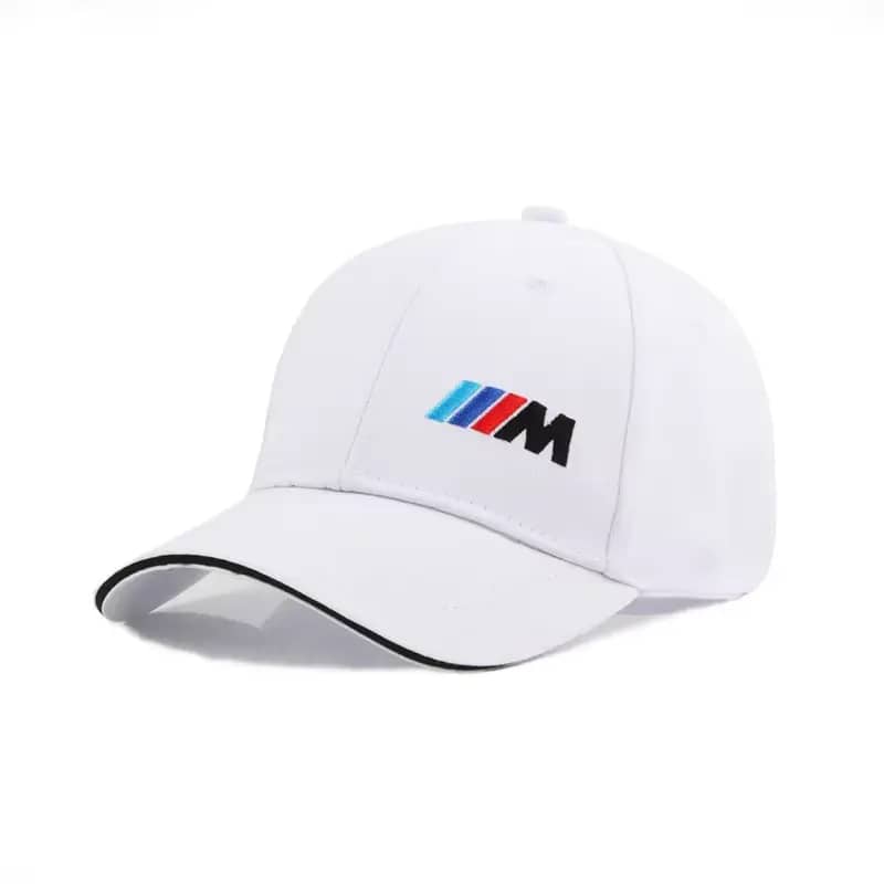Premium BMW Hat - Embroidered Baseball Cap - White Color